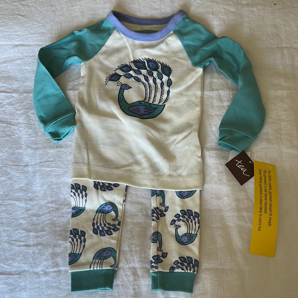 Tea Collection Peacock Pajama Set